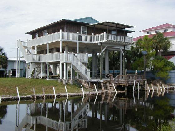 Exterior Waterfront View - Florida Vacation Rentals - Horseshoe Beach Real Estate - Tammy Bryan